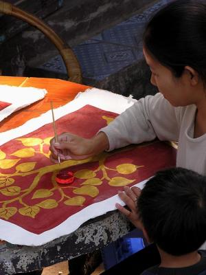 Painting Mother - Luang Prabang