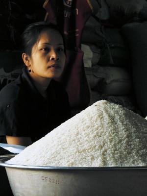 Rice Merchant - Market - Vientiane