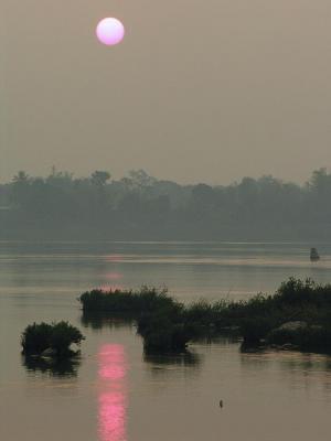 Mekong Morning off Khone Island - Southern Laos