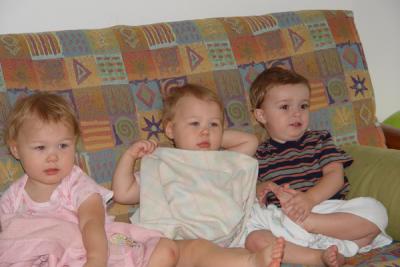Hanging out with our buddy Cameron (Rory, Reagan, Cameron)