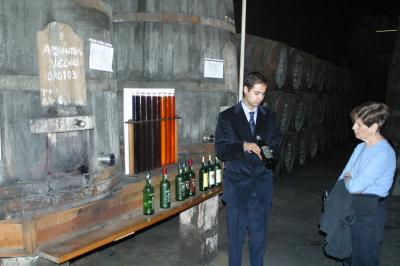 Inside a winery