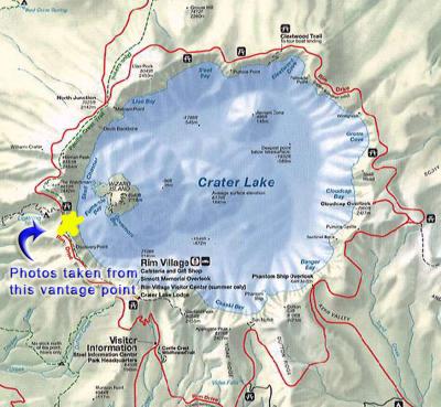 Map of Crater Lake