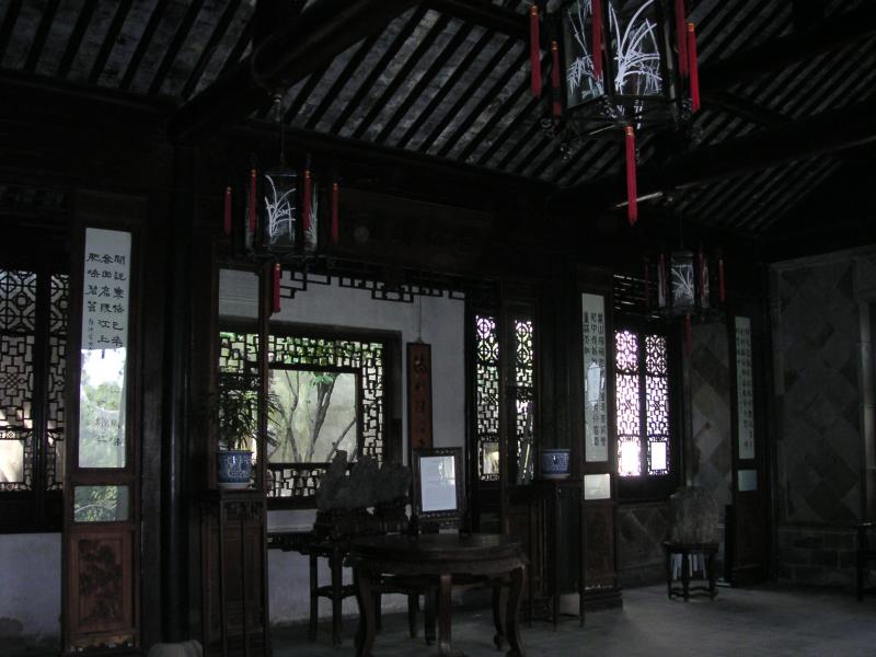 His study in the garden