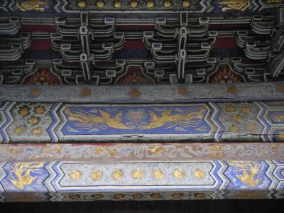 Colourfully painted temples