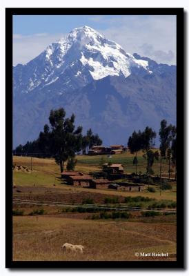 Snow-Capped Mountain Seen from Chinchero, Peru