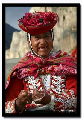 Traditional Knitting, Ollantaytambo, Peru