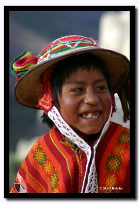 Traditional Quechua Boy, Ollantaytambo, Peru