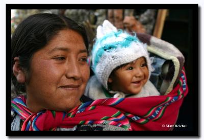 Aymara Mother with Baby, La Paz, Bolivia