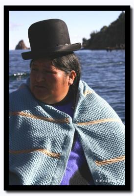 Woman on the Ferry, Titicaca, Bolivia