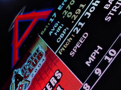 left field scoreboard by Peggy