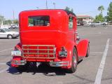 beautiful red custom <br>car at Frys supermarket