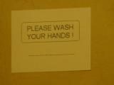 please wash <br> your hands reflection