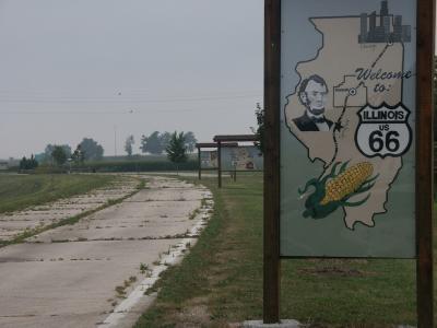 030812-14-Old 66 road and state signs in Towanda, Illinois.JPG