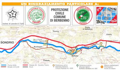 mappa fiume Adda -River - Valtellina - Sondrio