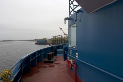 Moosonee from the deck of the tug Hudson Bay Explorer