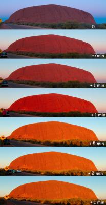 lever de soleil sur Uluru (curiosit)