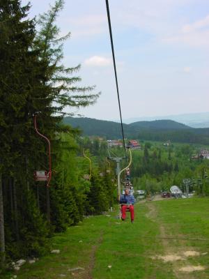 met de lift naar de hoogste berg