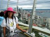 Donna on the Space Needle