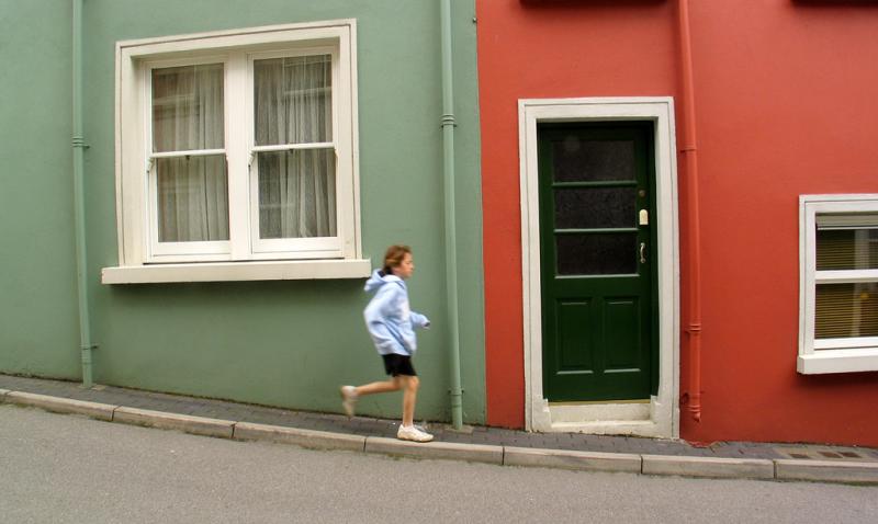 Running the hill, Kinsale, Ireland, 2004