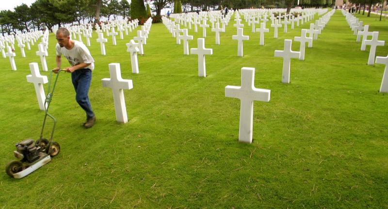 GI Cut, US Military Cemetery, Omaha Beach, St. Laurent, France, 2004