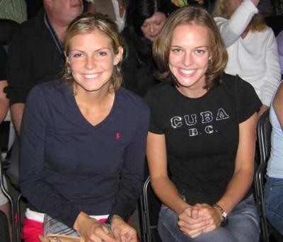 Allison (right) & her sister Kristen in the Front Row!
