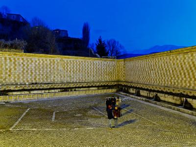 Fountain of the 99 Spouts at night