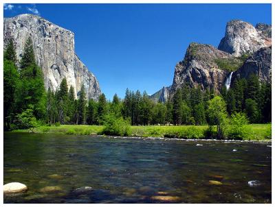 Yosemite -- Valley View with the Merced River