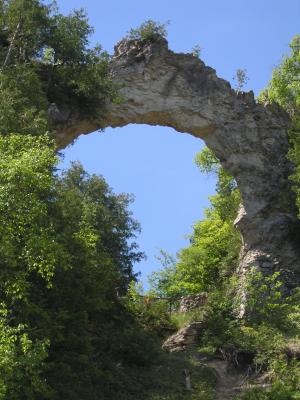 Arch Rock from below
