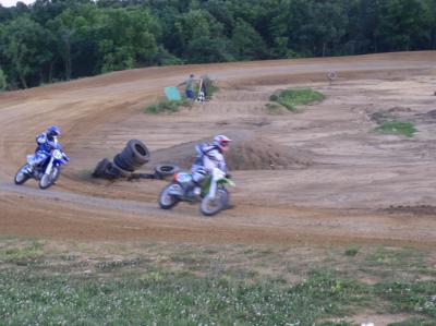 Josh pulling away from the Yamaha