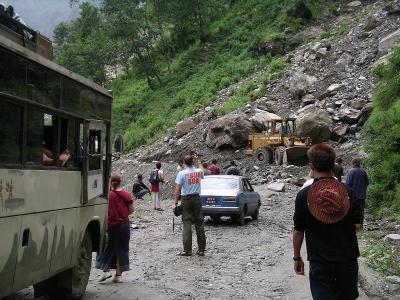 Kathmandu to Llhasa - Friendship Highway - Landslide