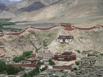 Gyantse - View of Pelkor Chode Monastery From Dzong Castle