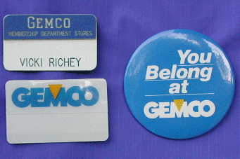 3-Gemco name tags from Vicki