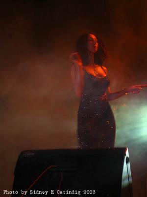 Maureen onstage...