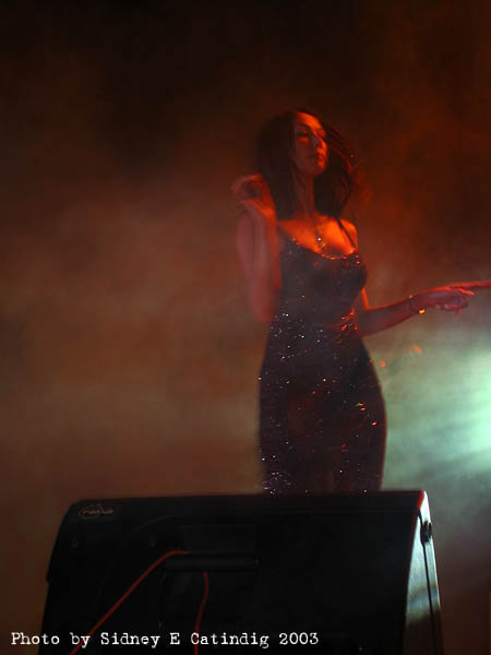 Maureen onstage...