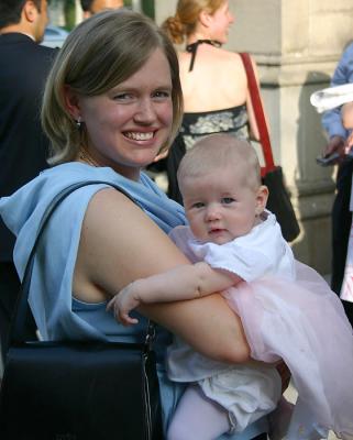 Emily and Mom dressed up