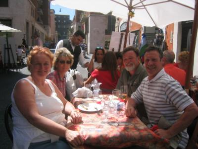 Lunch in front of Hotel S'Anna