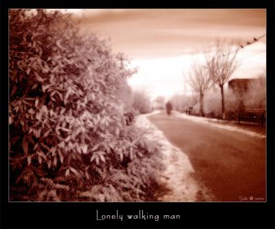 Lonely walking man