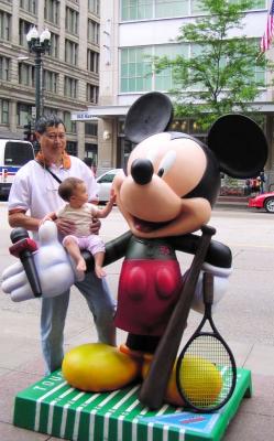 Veronica with tennis Mickey