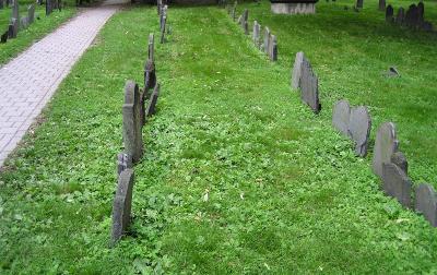 Gravestones in Granary Cemetery