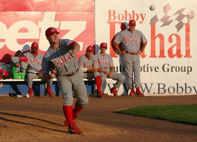 Reliever warming up