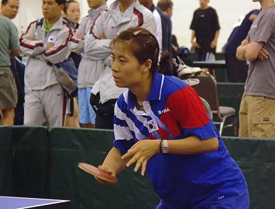 Kim Kyung Ah Backhand Practice