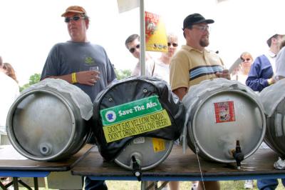 Lining up for cask ales