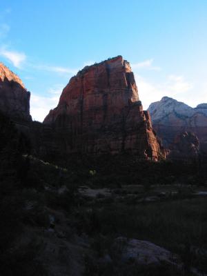 Heading out for an early climb of Angels Landing