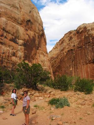 Steph and Carol heading into Capitol Gorge