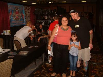 Tattoos, a family affair.  I met these nice folks again at the Miss Atlanta Tattoo event.