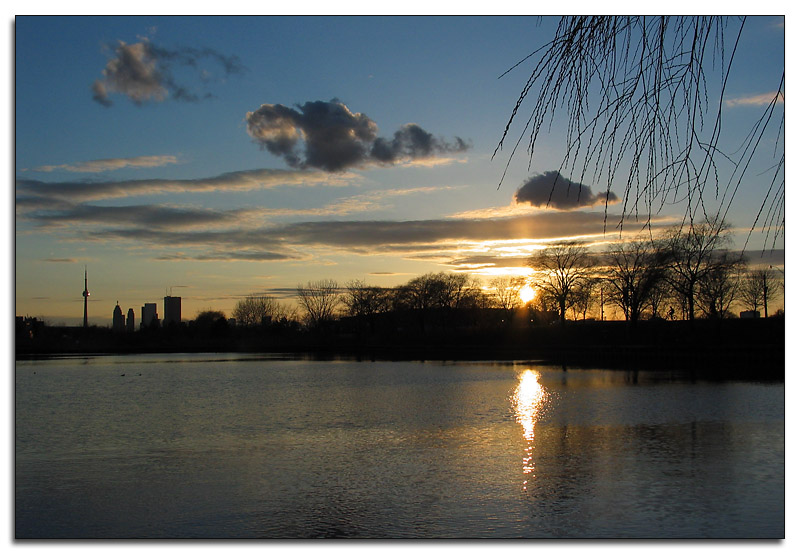 Sunset over Ashbridges Bay