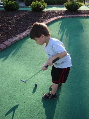 First time miniature golfing