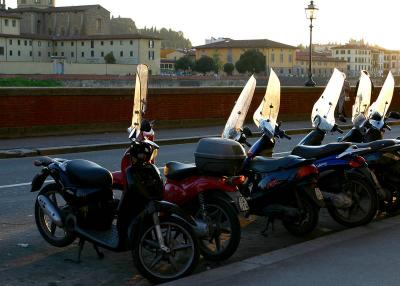 Florence -- scooters at sunset