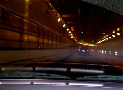 Driving through the Queens Midtown Tunnel