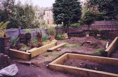 The garden begins.  Summer 2003